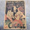 Affiche ancienne La Cigale Henri Fursy – Grün Belle Époque