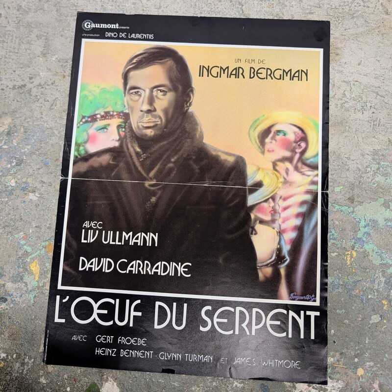 Affiche cinéma L'Œuf du Serpent – Bergman 1977 | l'Atelier Imparfait
