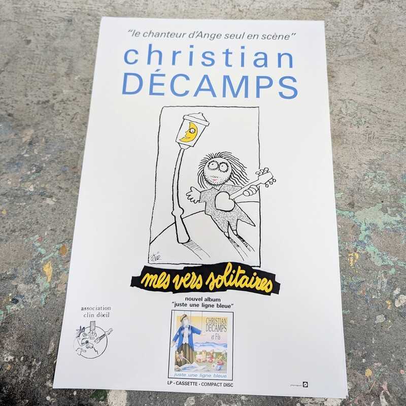 Affiche Christian Décamps - Mes vers solitaires | l'Atelier Imparfait