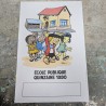 Affiche Quinzaine École Publique 1990 Peyo | l'Atelier Imparfait