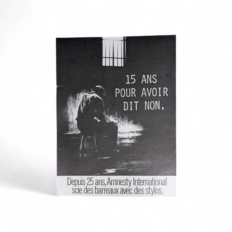 Affiche Amnesty International vintage – 25 ans | l'Atelier Imparfait