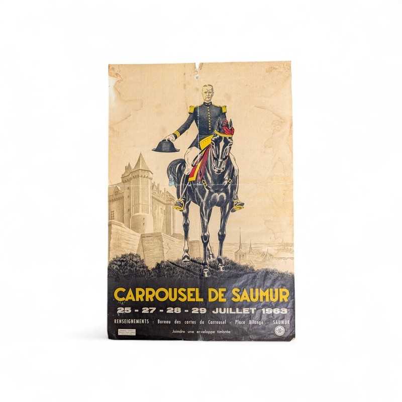 Affiche originale Carrousel de Saumur - Juillet 1963