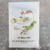 Affiche hippique Auteuil 1978 Prix Président République