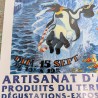 Affiche vintage Fête du Sucre Aiserey Côte-d'Or pingouin