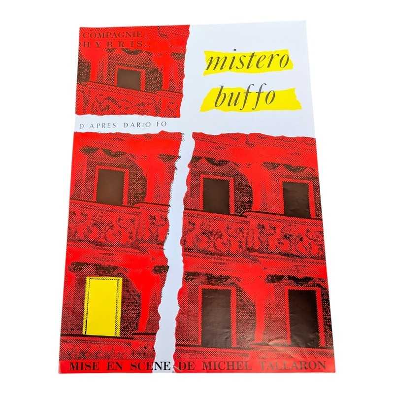 Affiche théâtre Mistero Buffo Dario Fo vintage | l'Atelier Imparfait