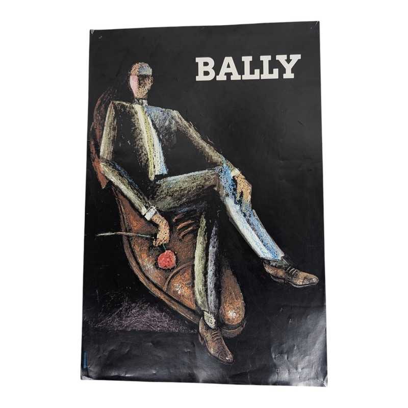 Affiche publicitaire vintage Bally – Poster mode années 70