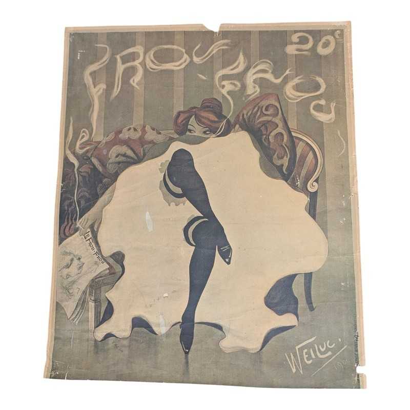 Affiche ancienne Frou-Frou Weiluc 1900 – Art Nouveau