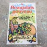 Affiche Vintage Beaujolais Nouveau – Décor Bistrot