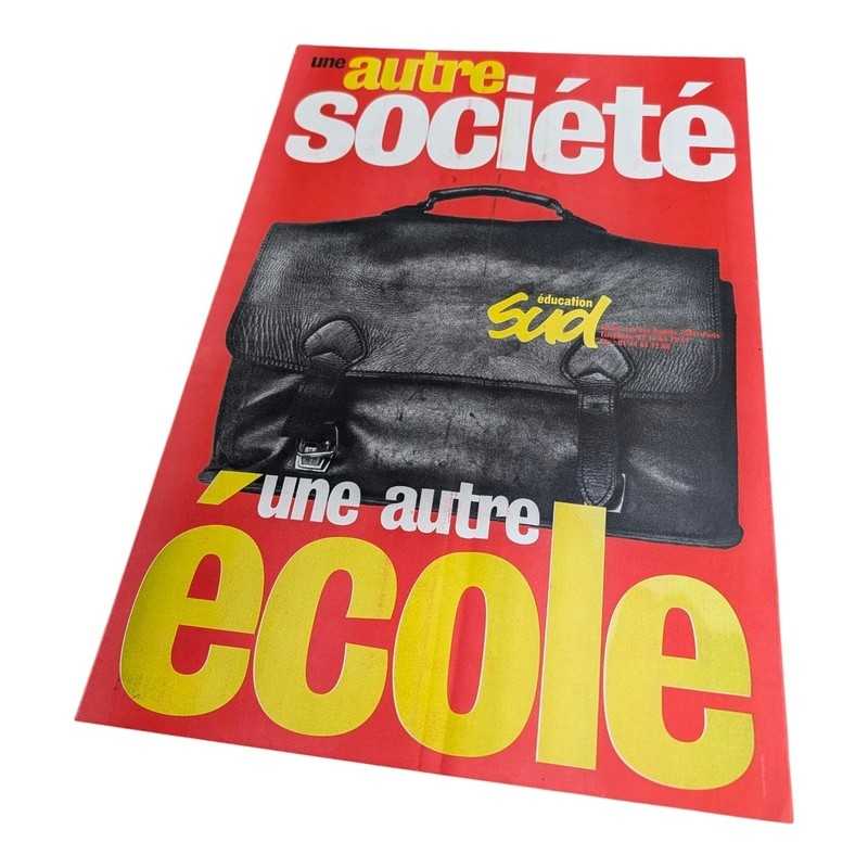 Affiche Sud Éducation vintage – Une autre école