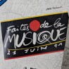 Affiche Fête de la Musique 21 juin 1991 – originale