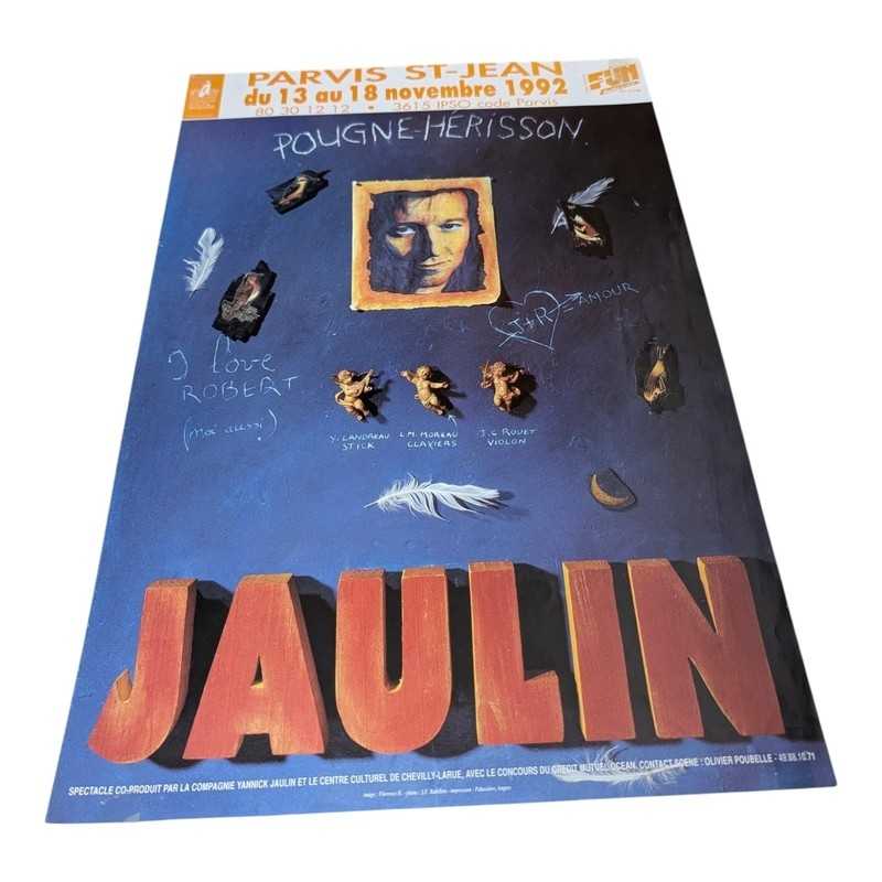 Affiche spectacle Jaulin Pougne-Hérisson 1992 vintage