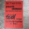 Affiche militante SUD Éducation vintage rouge