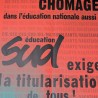 Affiche militante SUD Éducation vintage rouge