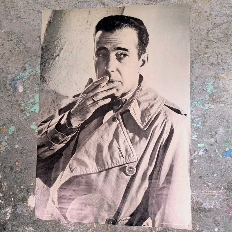 Affiche vintage Humphrey Bogart noir & blanc | l'Atelier Imparfait