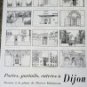 Affiche Dijon dessins plume Thérèse Dubuisson vintage