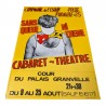 Affiche vintage cabaret-théâtre Besançon années 80