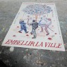 Affiche vintage fleurissement Saint-Ouen 1989