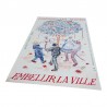 Affiche vintage fleurissement Saint-Ouen 1989