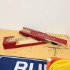Plumier Vintage en Bois Rouge Couvercle Coulissant