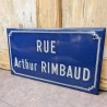 Plaque émailéé Rue Arthur Rimbaud vintage | l'Atelier Imparfait
