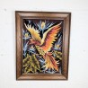 Canevas vintage oiseau de feu encadré | L'Atelier Imparfait
