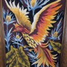 Canevas vintage oiseau de feu encadré | L'Atelier Imparfait