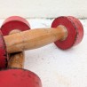 Haltères Vintage Bois & Fonte Rouge | L'Atelier Imparfait