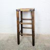 Tabouret Haut en Bois & Paille | L'Atelier Imparfait