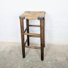 Tabouret Haut en Bois & Paille | L'Atelier Imparfait