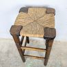 Tabouret Haut en Bois & Paille | L'Atelier Imparfait