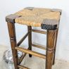 Tabouret Haut en Bois & Paille | L'Atelier Imparfait