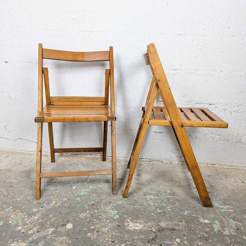 Paire de Chaises Pliantes en Bois | L'Atelier Imparfait