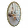 Grand Miroir Ovale Vintage Vert Sauge Strié | l'Atelier Imparfait