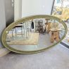 Grand Miroir Ovale Vintage Vert Sauge Strié | l'Atelier Imparfait
