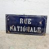 Plaque de Rue Èmaillée Vintage Rue Nationale | L'Atelier Imparfait