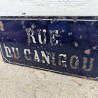 Plaque de Rue Émaillée Ancienne Rue du Canigou| L'Atelier Imparfait