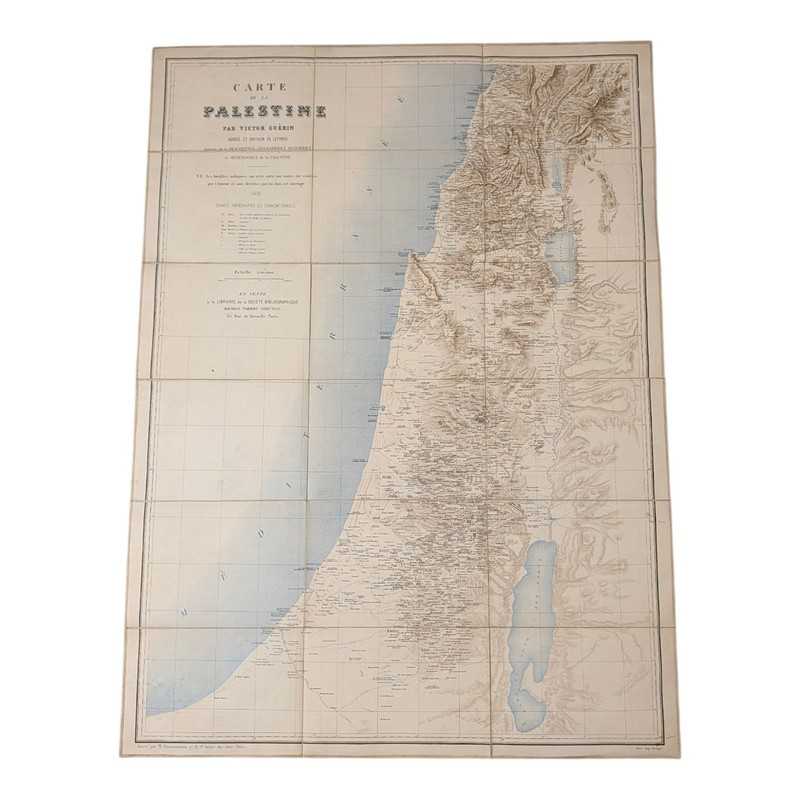 Carte de la Palestine par Victor Guérin 1881 | l'Atelier Imparfait