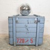 Caisse militaire bois bleu vintage industriel | l'Atelier Imparfait