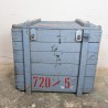 Caisse militaire bois bleu vintage industriel | l'Atelier Imparfait