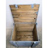 Caisse militaire bois bleu vintage industriel | l'Atelier Imparfait