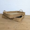Plateau Osier Tressé Vintage avec Anses | l'Atelier Imparfait
