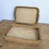 Plateau Osier Tressé Vintage avec Anses | l'Atelier Imparfait