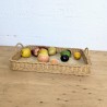 Plateau Osier Tressé Vintage avec Anses | l'Atelier Imparfait