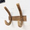 Patère double bois massif vintage rustique | l'Atelier Imparfait