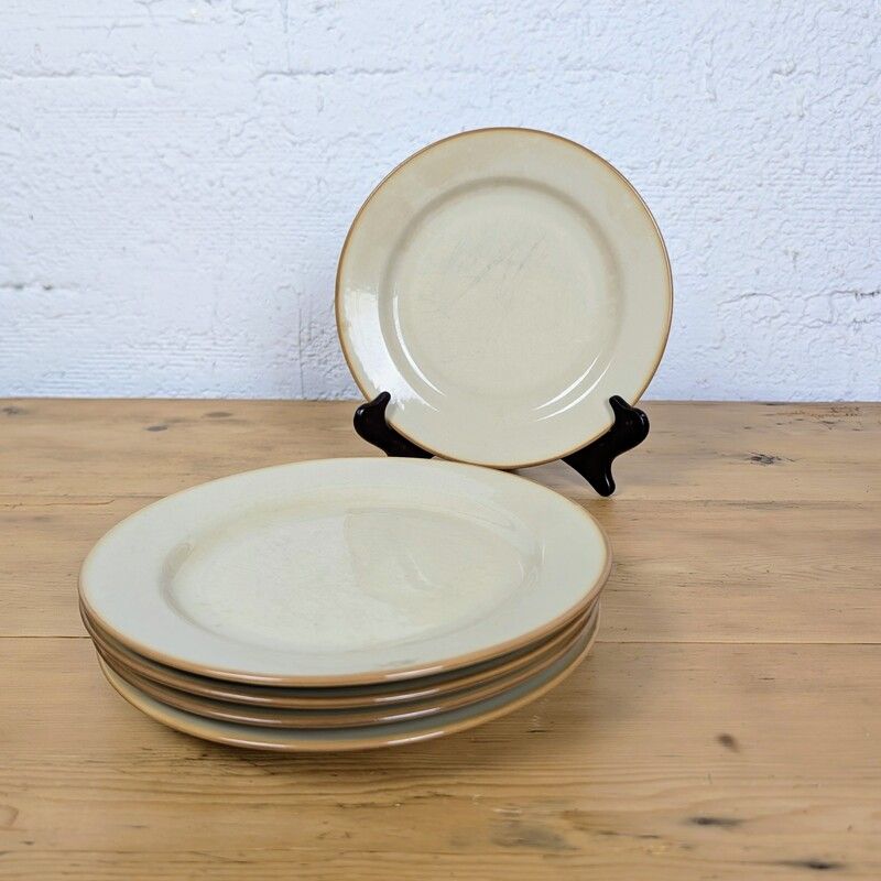 5 assiettes en grès beige - Tulowice Poland | L'Atelier Imparfait