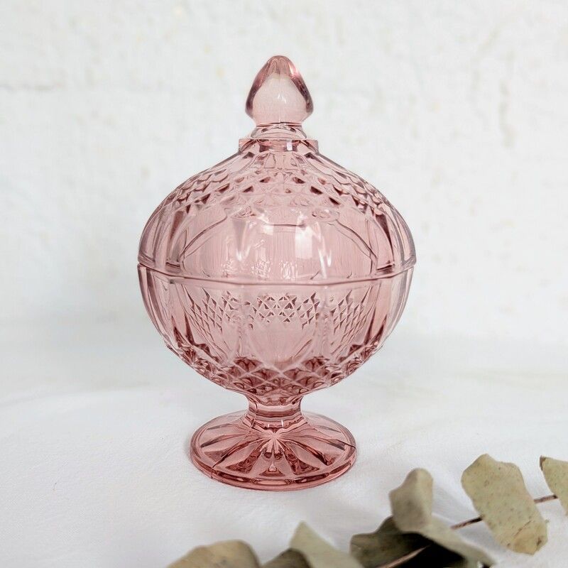 Bonbonnière Rose en Verre | L'Atelier Imparfait