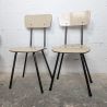 Paire de chaises formica & métal noir vintage | L'Atelier Imparfait