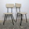 Paire de chaises formica & métal noir vintage | L'Atelier Imparfait