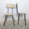 Paire de chaises formica & métal noir vintage | L'Atelier Imparfait