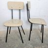 Paire de chaises formica & métal noir vintage | L'Atelier Imparfait